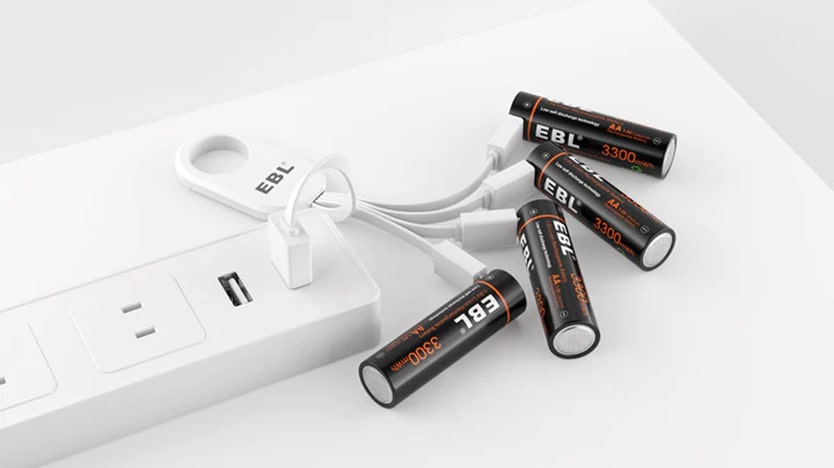 Piles AA rechargeable par USB, USBCell achat vente écologique